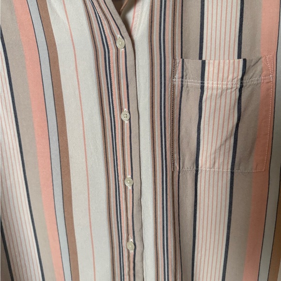 🍁 Madewell Multicolor Striped Shirt - Picture 2 of 3
